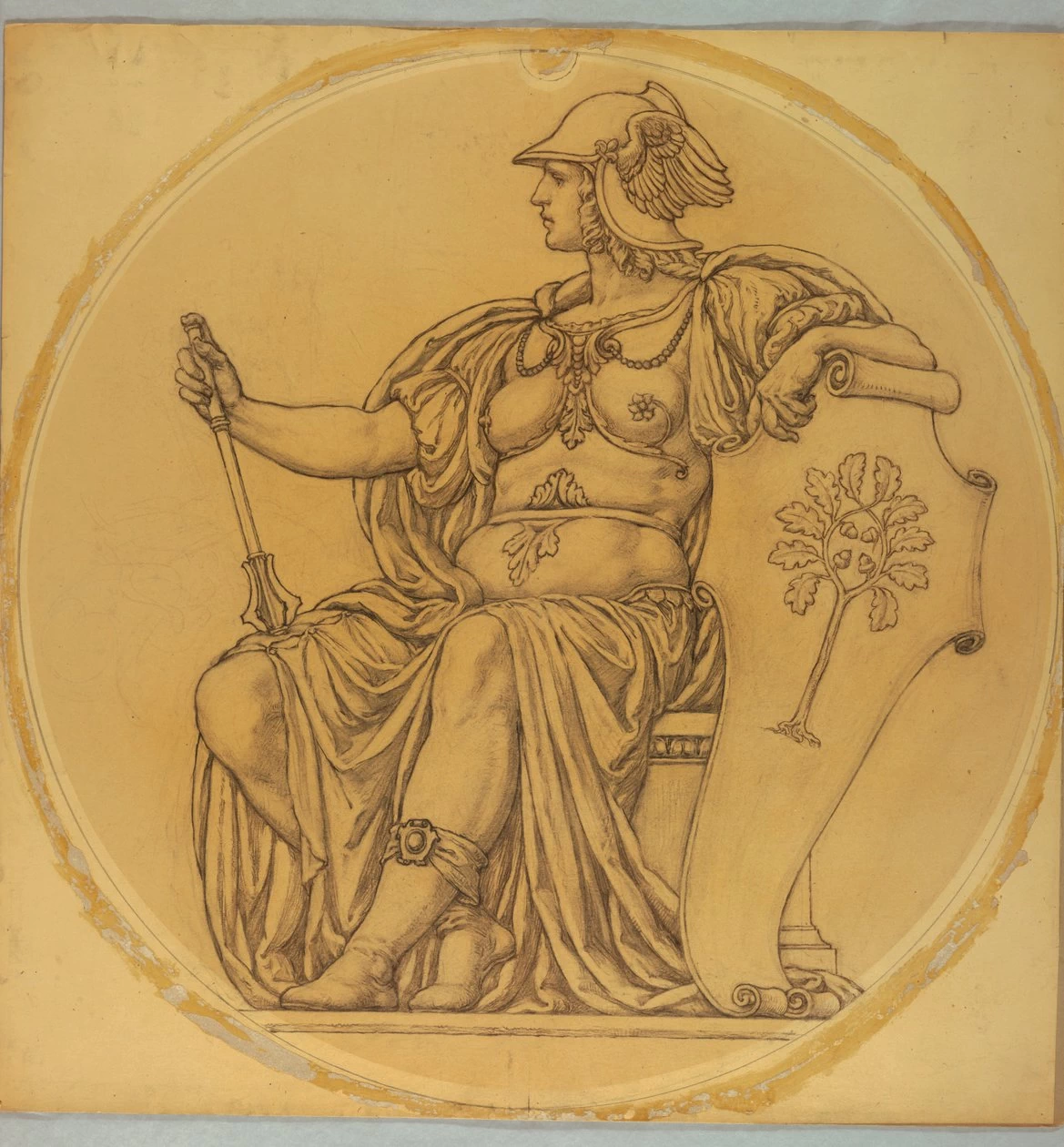 Studio per Coraggio, Lunetta nel Palazzo di Giustizia della Contea di Hudson, Jersey City - Smithsonian Institution, Gift of Mrs